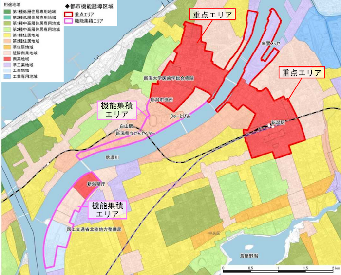 新潟市の立地適正化（コンパクトシティ）計画・居住誘導区域は？